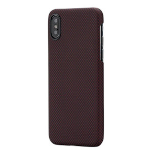 Pitaka MagEz Case iPhone Xs Max - Black/Red Plain