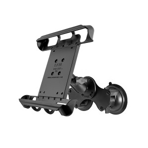RAM Double Twist-Lock Suction Mount with Spring Cradle for Tablets with Cases