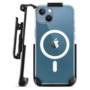 Encased Clear Back MagSafe Case iPhone 14 Plus with Belt Clip Holster - Clear