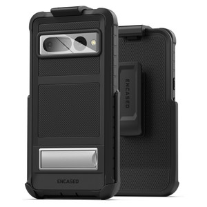 Encased Falcon Case Google Pixel 7 Pro with Belt Clip Holster - Black