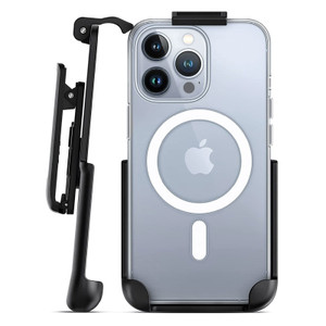 Encased Magsafe Clear Case iPhone 15 Pro Max with Belt Clip Holster - Clear