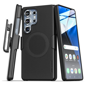 Encased Slimline Case Samsung Galaxy S25 Ultra with Belt Clip Holster - Black