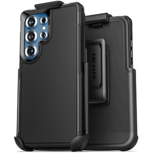 Encased Challenger Case Samsung Galaxy S25 Ultra with Belt Clip Holster - Black