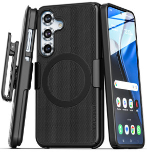 Encased Slimline Case Samsung Galaxy S25 with Belt Clip Holster - Black