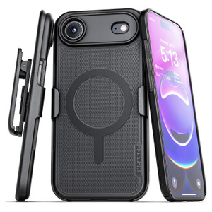 Encased Slimline Case iPhone 17 Air with Belt Clip Holster - Black