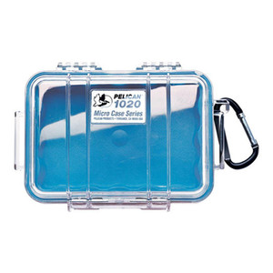 Pelican 1020 Micro Case - Clear/Blue 