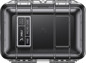 Pelican M40 Waterproof Hard Micro Case with Black Liner - Clear/Black