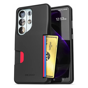 Encased Ultra Cache Wallet Case Samsung Galaxy S26 Ultra with Belt Clip Holster - Black