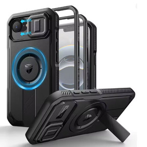 Dexnor Armor Shield MagSafe Case iPhone 16e With Slide Camera Cover - Black