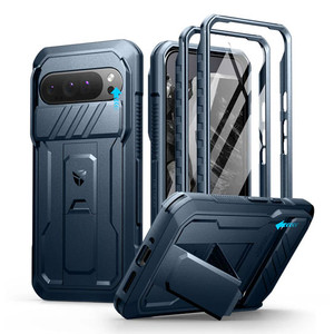 Dexnor Rugged Armor Case Google Pixel 9 Pro XL with Slide Camera Cover - Blue