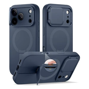 Suritch Flex Armor Case iPhone 17 Pro Max with Camera Cover and Adjustable Kickstand - Blue