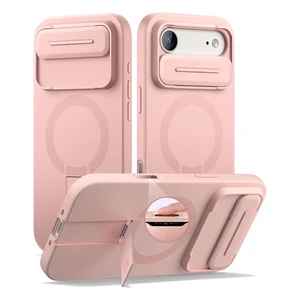Suritch Flex Armor Case iPhone 17 Air with Camera Cover and Adjustable Kickstand - Pink