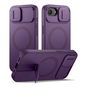 Suritch Flex Armor Case iPhone 17e/16e with Camera Cover and Adjustable Kickstand - Purple