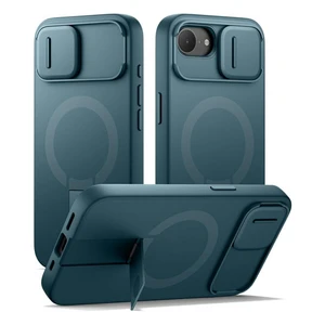 Suritch Flex Armor Case iPhone 17e/16e with Camera Cover and Adjustable Kickstand - Lake Green