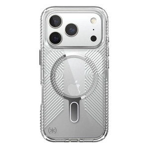 Speck Presidio Clear Grip MagSafe With ClickLock Case iPhone 17 Pro - Clear/Silver 