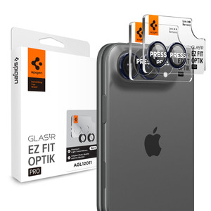 Spigen EZ Fit Optik Pro 2PCS Lens Protector iPhone Duo - Black