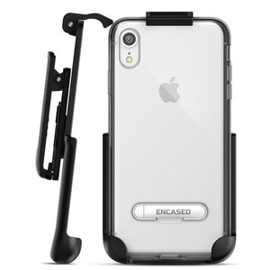 Encased Reveal Case iPhone XR with Belt Clip Holster - Silver