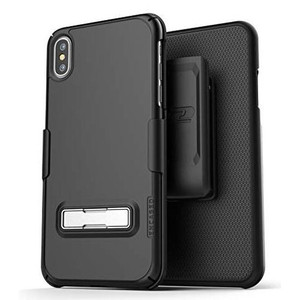 Encased Slimline Case iPhone X/Xs with Belt Clip Holster - Black