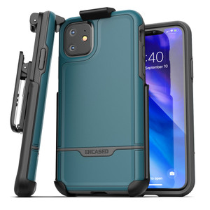 Encased Rebel Case iPhone 11 with Belt Clip Holster - Blue