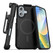 Encased Slimshield MagSafe Case iPhone 16 with Belt Clip Holster - Black