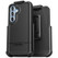 Encased Rebel Case Samsung Galaxy S25 with Belt Clip Holster - Black