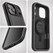 Encased Rebel Case iPhone 17 Pro Max with Belt Clip Holster - Black