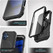 Encased Falcon Shield Case iPhone 17 with Built-In PET Screen Protector - Black