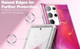 Suritch Dual-Layer Protection Case Samsung Galaxy S23 Ultra with Built-in Screen Protector - Pinkish Purple Marble