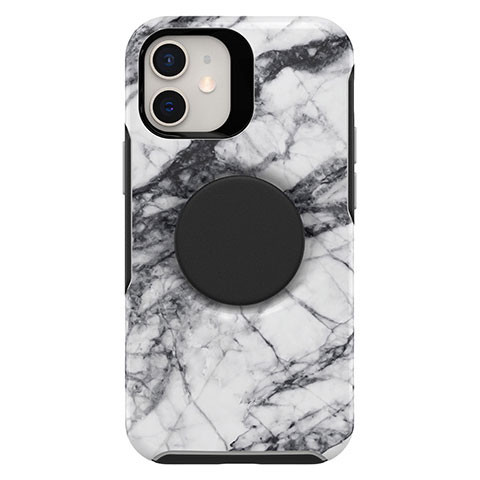 OtterBox Otter+Pop Symmetry Case iPhone 12 Mini - White Marble