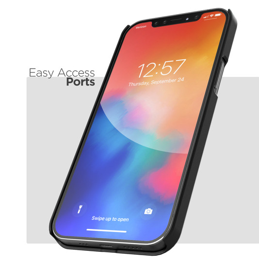 Encased Combo Case iPhone 12/12 Pro with Belt Clip Holster - Black