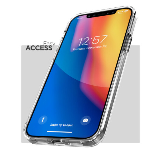 Encased Clear Back Case iPhone 12 Mini with Belt Clip Holster - Clear