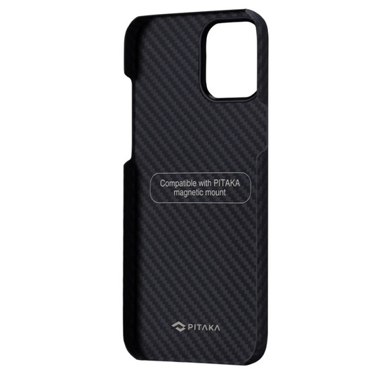 Pitaka MagEz Case iPhone 12 - Black/Grey Twill
