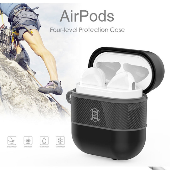 Krakatoo Shellbox WaterProof Case Airpods - Black Krakatoo Shellbox WaterProof Case Airpods - Black