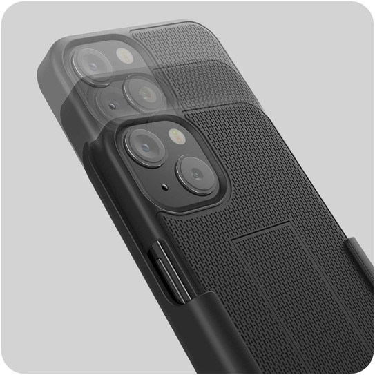 Encased Duraclip Combo Case iPhone 13 with Belt Clip Holster - Black Encased Duraclip Combo Case iPhone 13 with Belt Clip Holster - Black