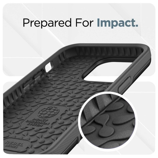 Encased Rebel Case iPhone 13 Pro with Belt Clip Holster - Black