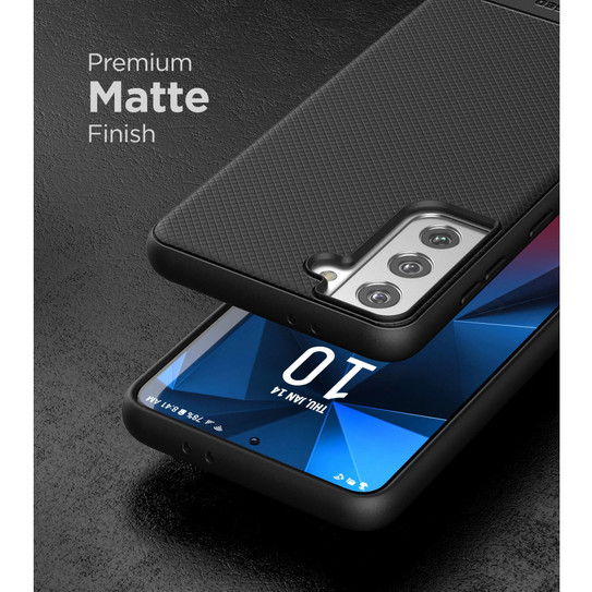 Encased Thin Armor Case Samsung Galaxy S21 FE 5G with Belt Clip Holster - Black