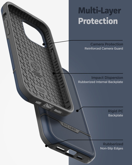 Encased Rebel with Belt Clip Holster iPhone 14 Pro Max - Blue