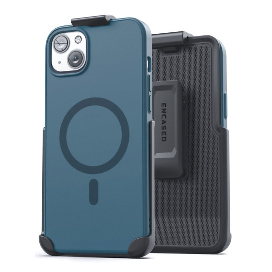 Encased Slimshield Magsafe with Belt Clip Holster Case iPhone 14 Plus - Blue