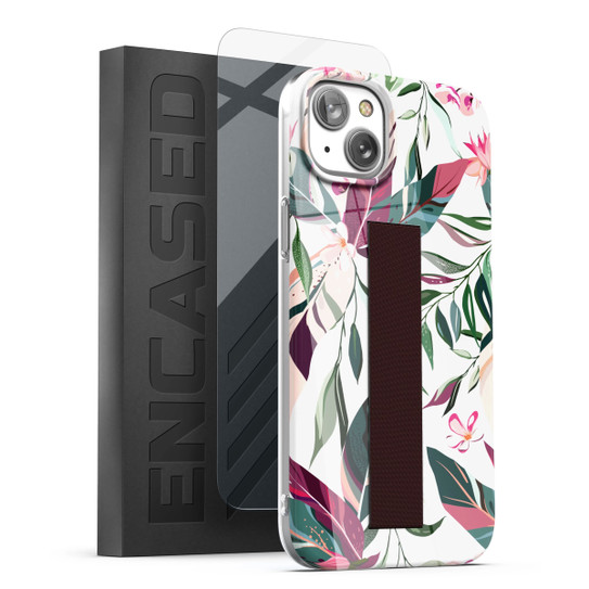 Encased Loop Case with Screen Protector iPhone 14/13 - Maroon Vine