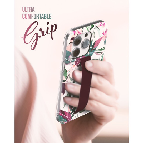 Encased Loop Case with Screen Protector iPhone 14 Pro Max - Maroon Vine