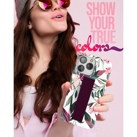 Encased Loop Case with Screen Protector iPhone 14 Pro Max - Maroon Vine