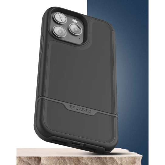 Encased Rebel Case with Screen Protector iPhone 14 Pro Max - Black