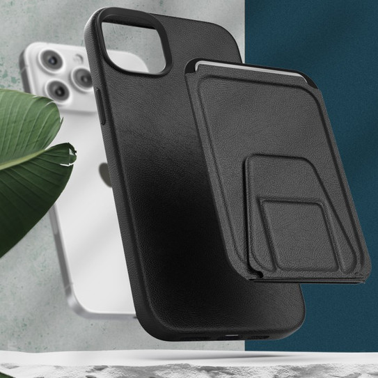 Encased Artura Leather MagSafe Case and Wallet iPhone 14 Pro Max - Black