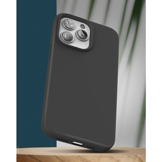 Encased Silicone Case iPhone 14 Pro with Neck and Wrist Strap - Black