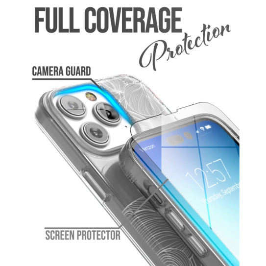 Encased Loop Case with Screen Protector iPhone 14 Pro - Lace Leaf