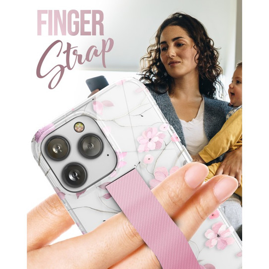 Encased Loop Case with Screen Protector iPhone 14 Pro Max - Pink Flowers