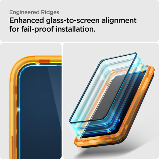 Spigen AlignMaster GLAS.tR Full Cover 2 PCS Screen Protector iPhone 14 Pro - Black