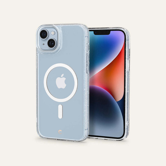 Spigen Cyrill Shine Magsafe Case with Screen Protector 2PCS iPhone 14 Plus - Clear Glitter Spigen Cyrill Shine Magsafe Case with Screen Protector 2PCS iPhone 14 Plus - Clear Glitter