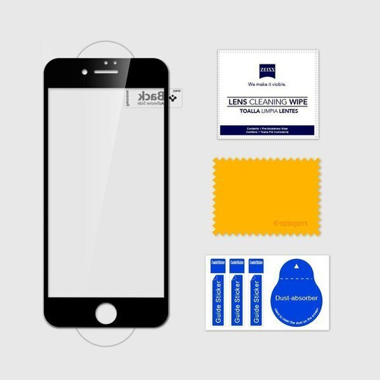 Spigen GLAS.tR Slim Full Cover 2PCS Screen Protector iPhone SE 2022/2020/ iPhone 8/7 - Black