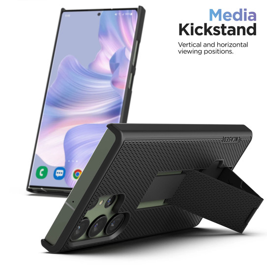 Encased Duraclip Case Samsung Galaxy S23 Ultra with Belt Clip Holster - Black